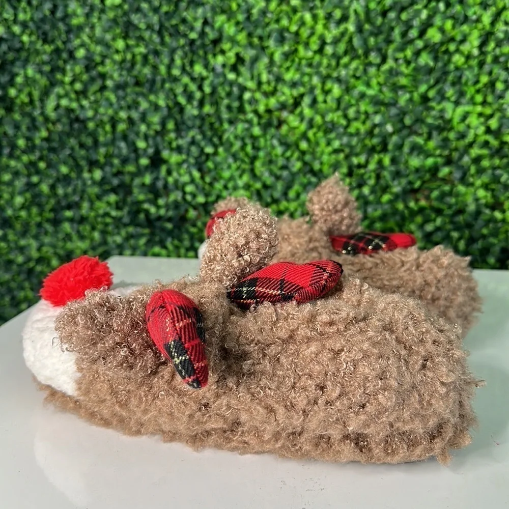 Cute Christmas Reindeer Slippers